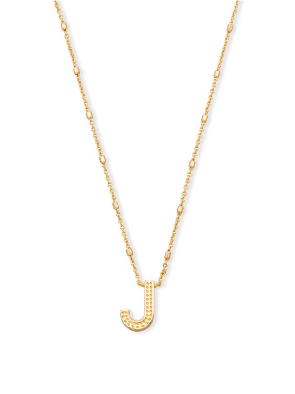 KENDRA SCOTT women's letter j pendant necklace in gold metal NWT